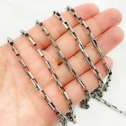 Sterling Silver Diamond Cut Box Link Chain
